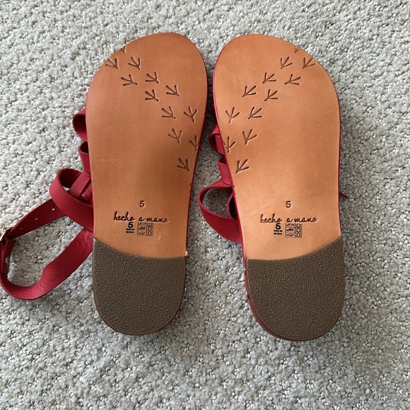 Beek Red Fisherman Sandals size 5 - Picture 4 of 7